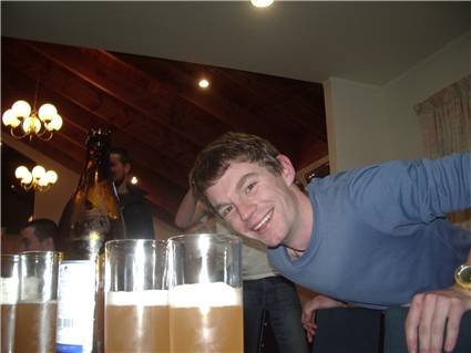 Mikes beer being shared equally (Mike excluded)
