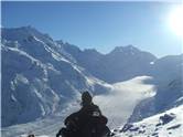 Overlooking the top of the Tasman Glacier