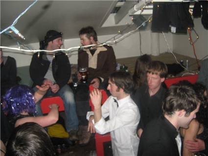 in the hut