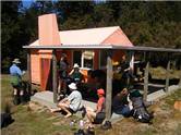 Middle Hill Hut with a new deck