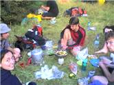 keiran's group cooking dinner