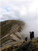 Craig and Sara dropping the ridge from North Kaweka