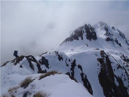 Heading back down the ridge