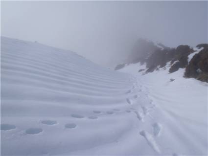 Heading down into the clag