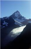Mt Aspiring and cloud in Hector Col