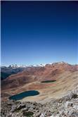 Jewel coloured tarns on the Red Hills range