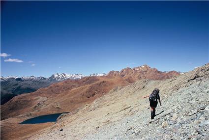 Sidling the Red Hills range