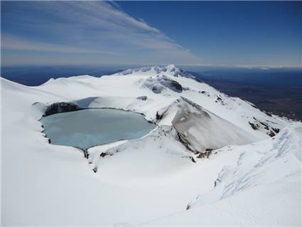 Crater Lake from Ruapehu summit