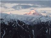 Sunset on Cook from bivvy bag