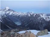 Full moon over Mt Cook Range from Olivier