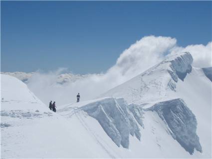 Skiers from Turoa