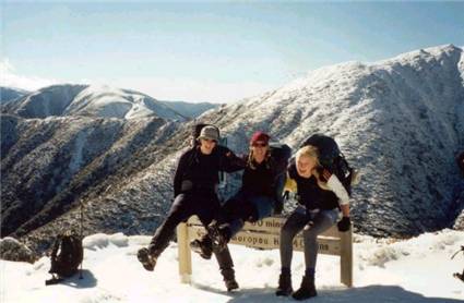 Kat, Hannah and Femke at Armstrong Saddle