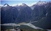 Brodrick pass and Mt Strauchon from Solution Range