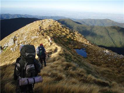 XDressers heading for the hut (not the Hutt)
